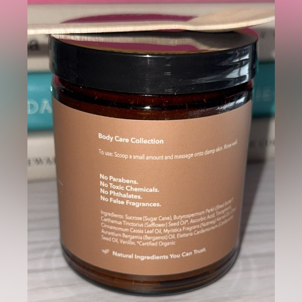 NWT ROWE ORGANICS PUMPKIN SPICE BODY SCRUB 9 OZ JAR COSMETICS/SKINCARE/BODYCARE - Picture 3 of 5